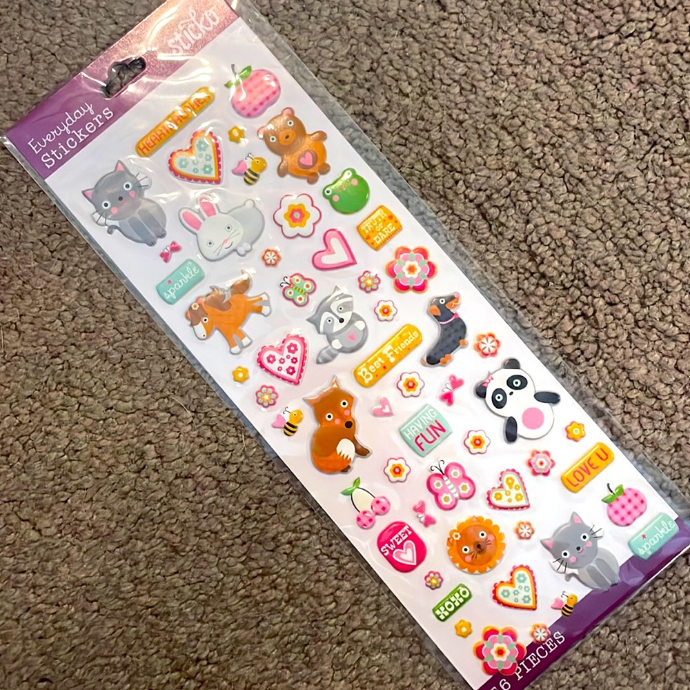 NWT Puffy cute stickers